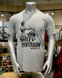 Men's HD FB Skull Short Sleeved T-Shirt with Custom Dealer Imprint