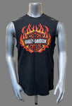 Men's HD Flamin' Shield Sleeveless T-Shirt with Custom Dealer Imprint