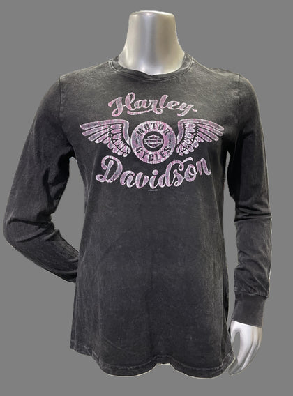 Ladies HD Script Badge L/S T-Shirt with Custom Dealer Imprint
